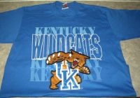 KENTUCKY WILDCATS UK Logo Tshirt Sz Large - NEW